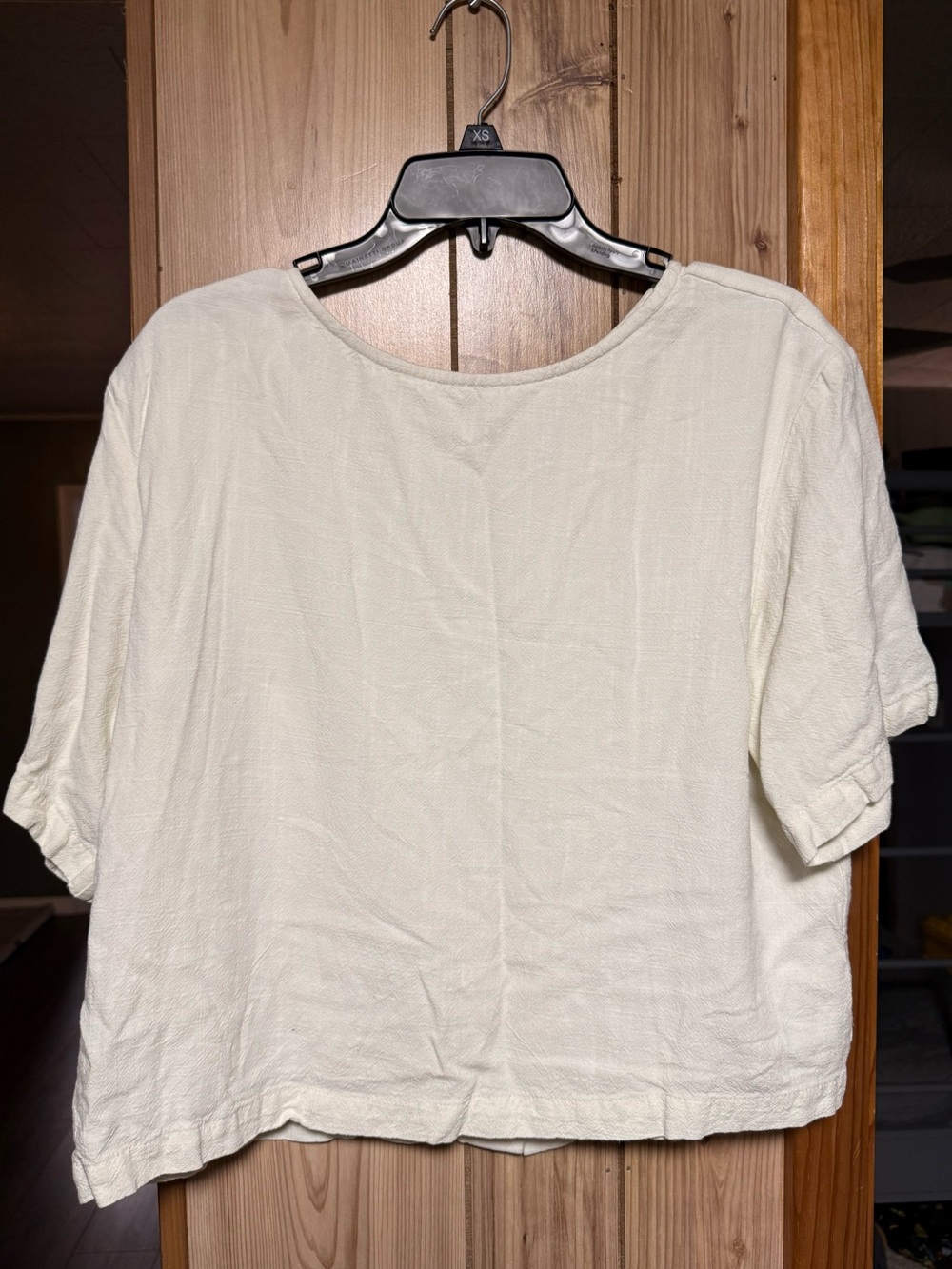 Cream Short-Sleeve Women's Top